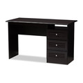 Baxton Studio Carine Modern Wenge Brown Finished Desk 146-8270